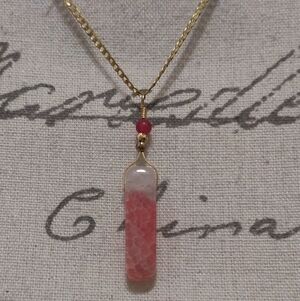 New Raspberry Quartz Necklace.